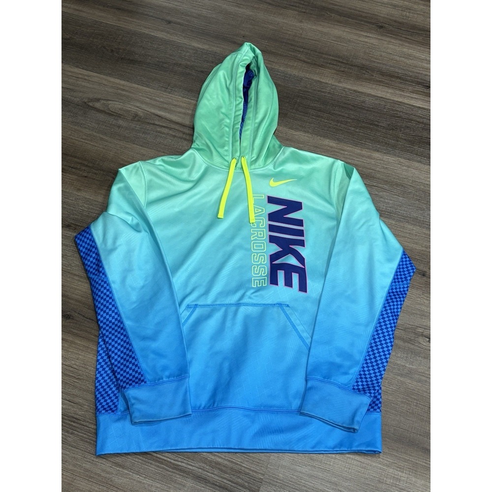 Nike‎ DRI-FIT Standard Fit Zip Pocket Hoodie Men's Size Medium Lacrosse Shirt